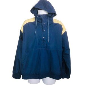 Vintage 80s White Stag Mens Jacket L Navy Blue Hooded Lightweight